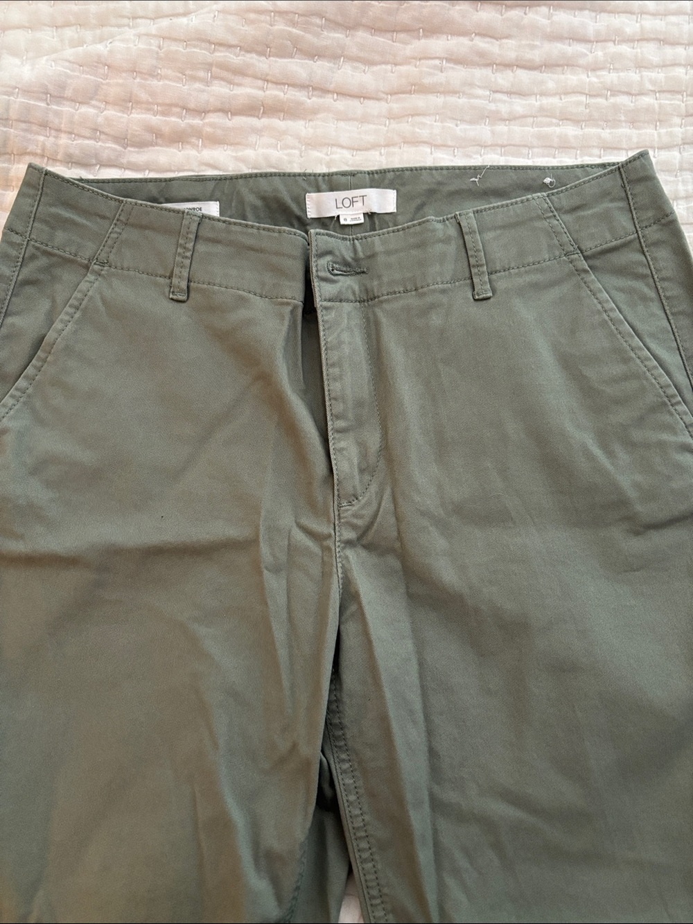 LOFT Olive Chino Pants